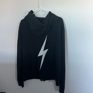 Aviator Nation black zippered sweatshirt